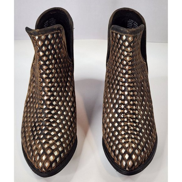 Musse & Cloud Atlantis Boots Womens Size 6 Brown Leather Embroidery Western - Picture 2 of 11